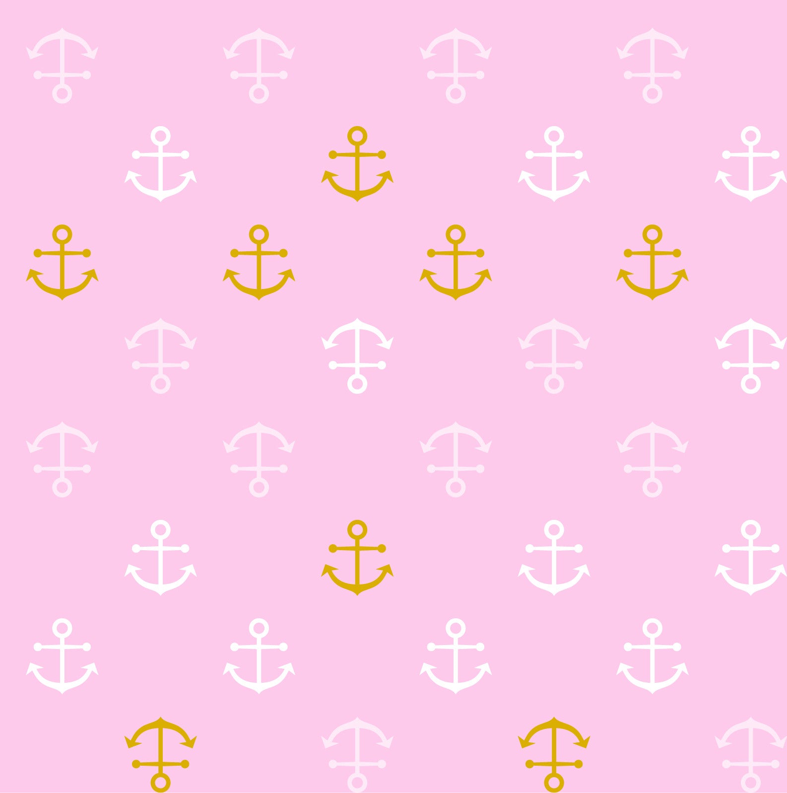 Baby Bamboo Pink Anchors  with Metallic