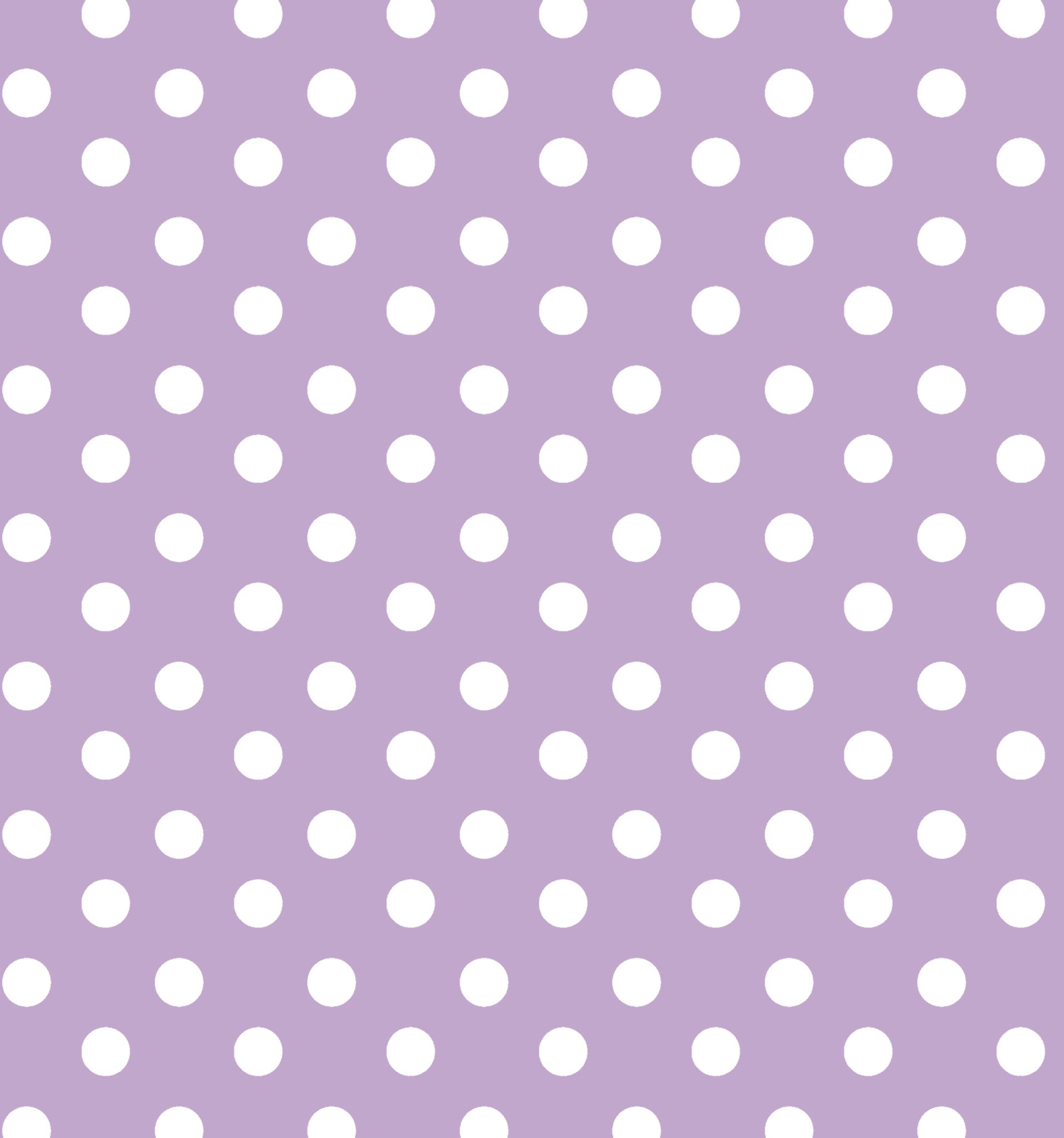 Cotton Flannel Print Polkadot Lilac