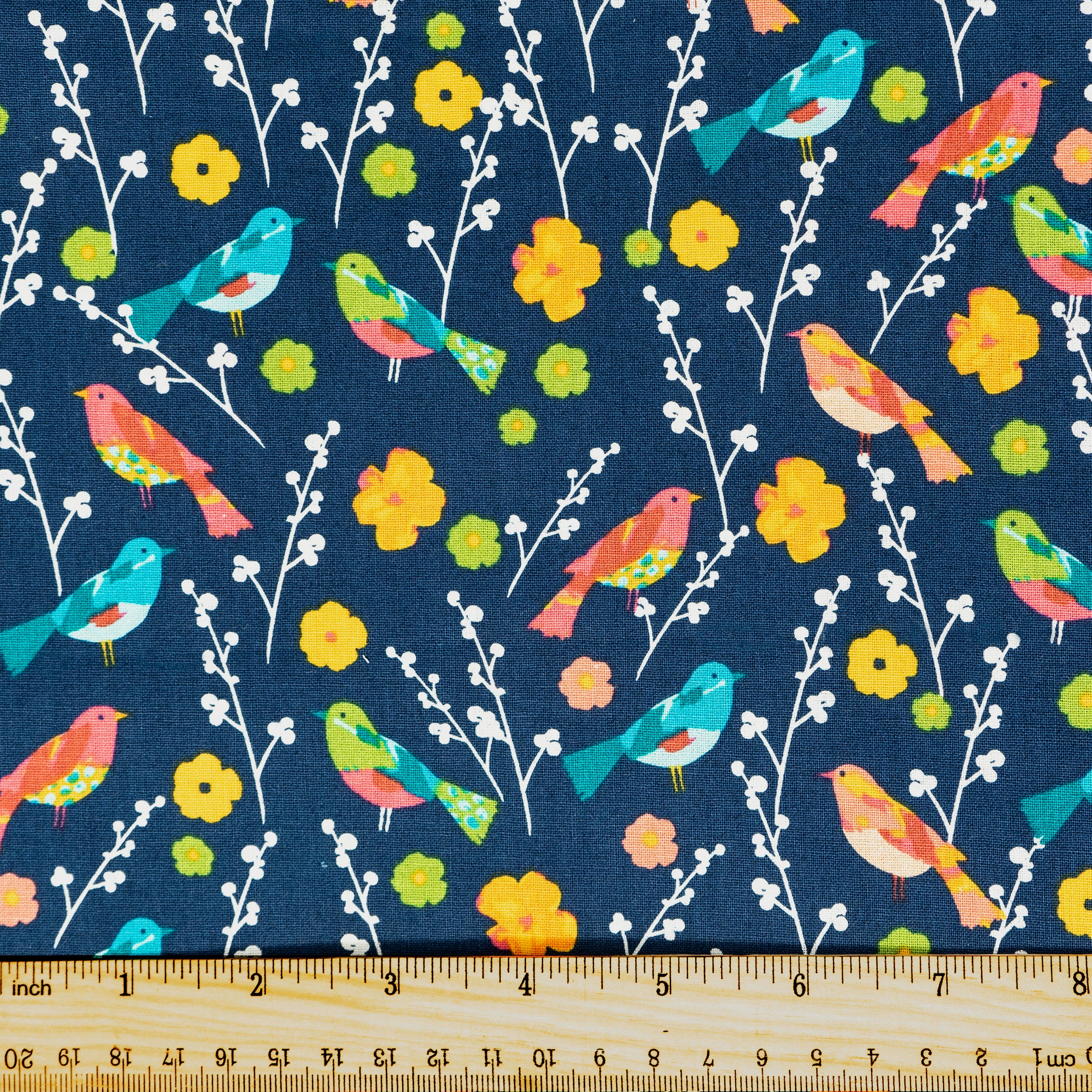 Waverly Inspirations 44" 100% Cotton Birds of Feather Sewing & Craft Fabric By the Yard, Multi-color