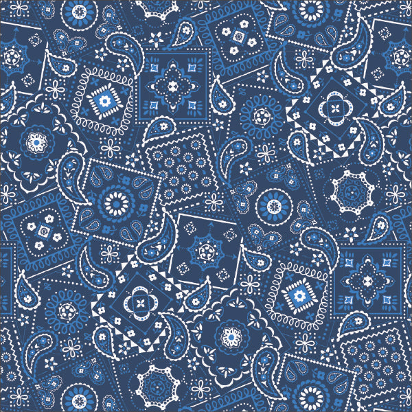 Waverly Inspirations Cotton 44" Brandana Blue and White Color Sewing Fabric by the Yard