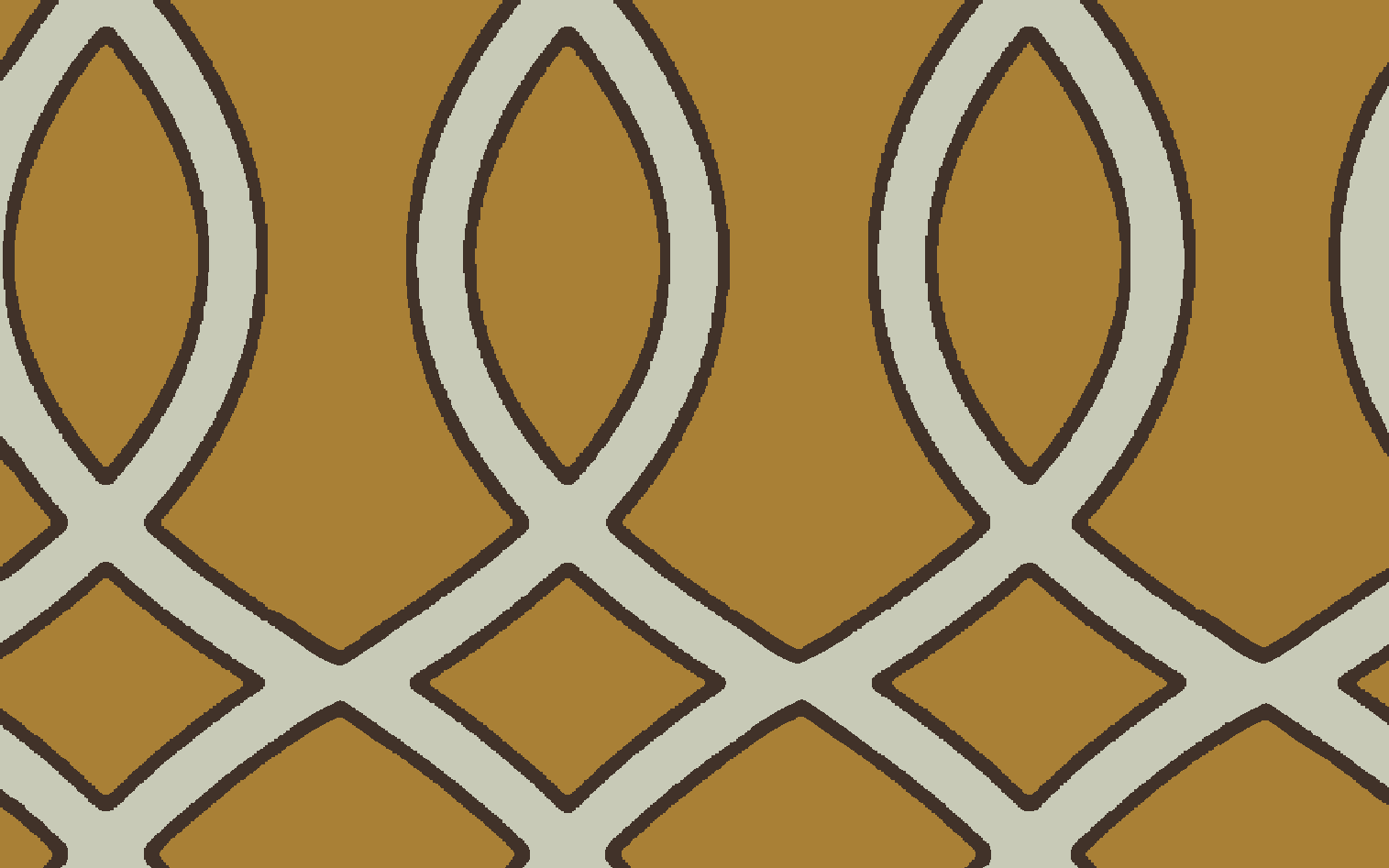 Waverly Inspirations 100% Cotton Duck 45" Width Gold Color Ogee Print Sewing Fabric by the Yard