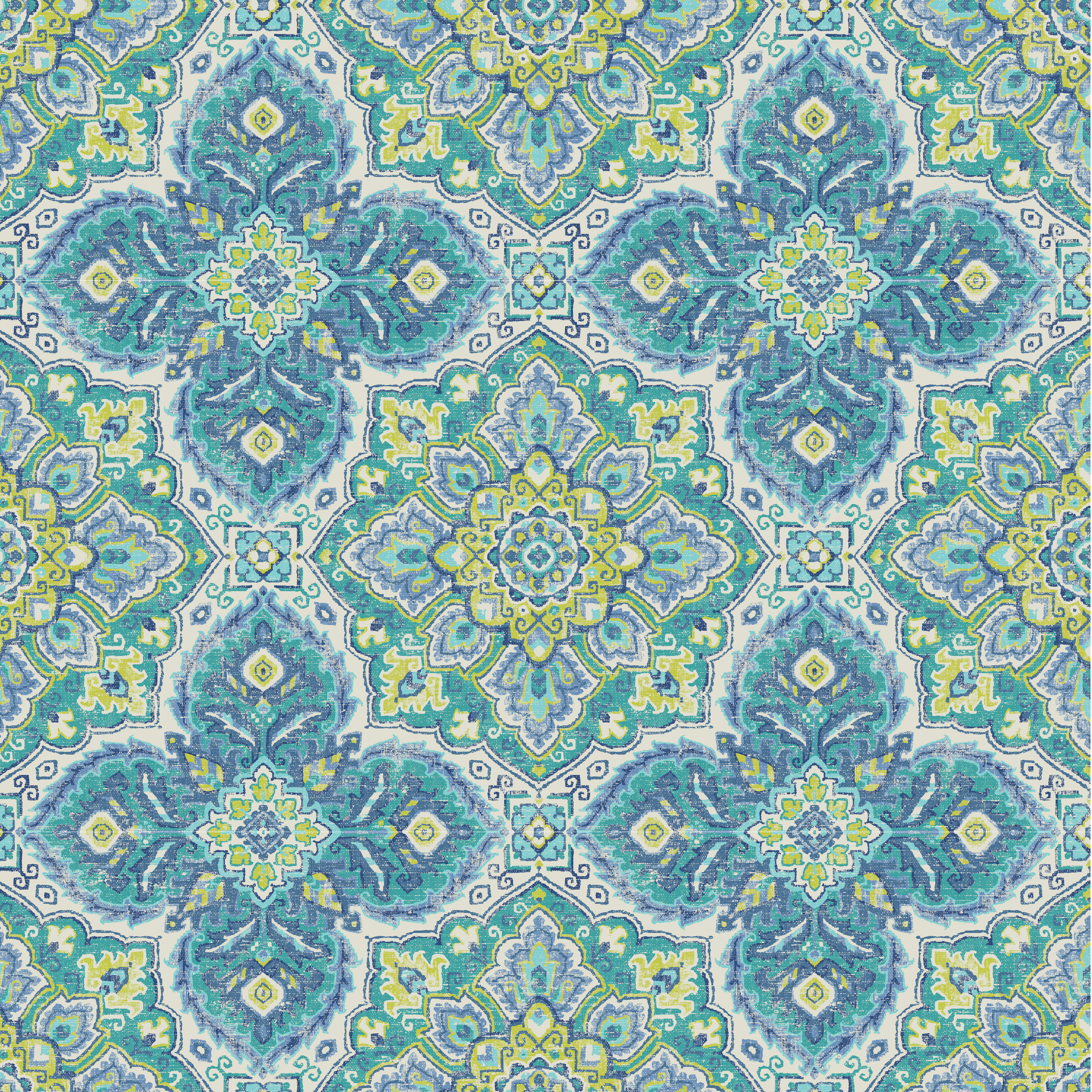 Waverly Inspirations 100% Cotton Colors 45" Tile Azure Color Sewing Fabric by the Yard