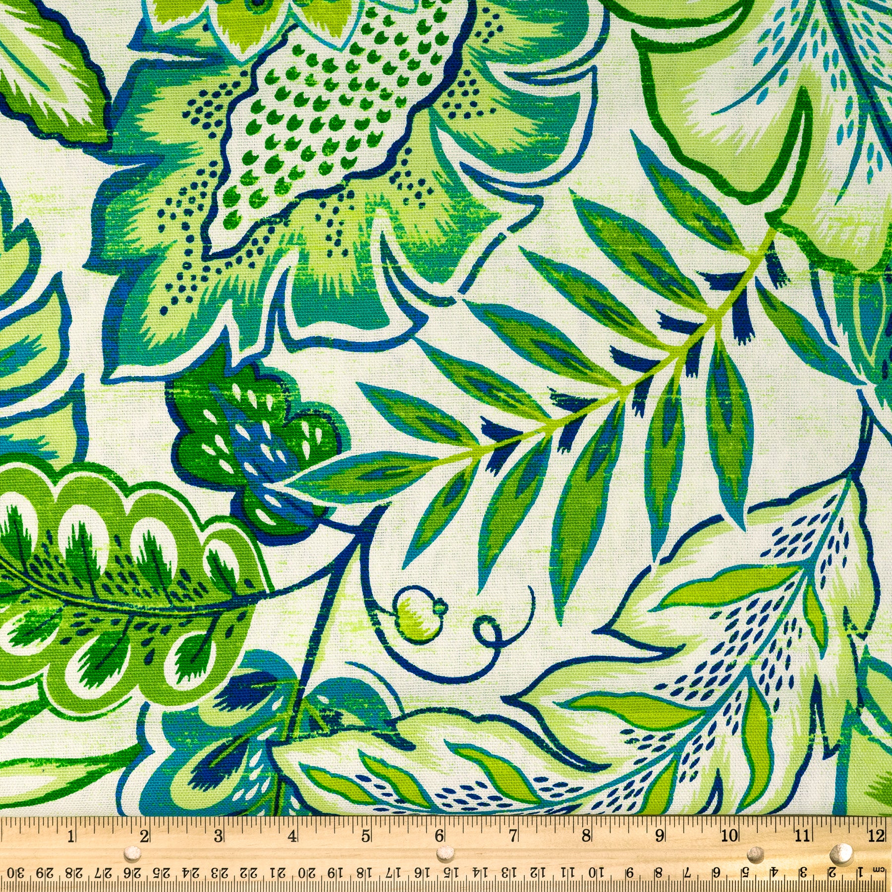 Waverly Inspirations 100% Cotton Duck 45" Width Tropical Print Blue Color Sewing Fabric by the Yard