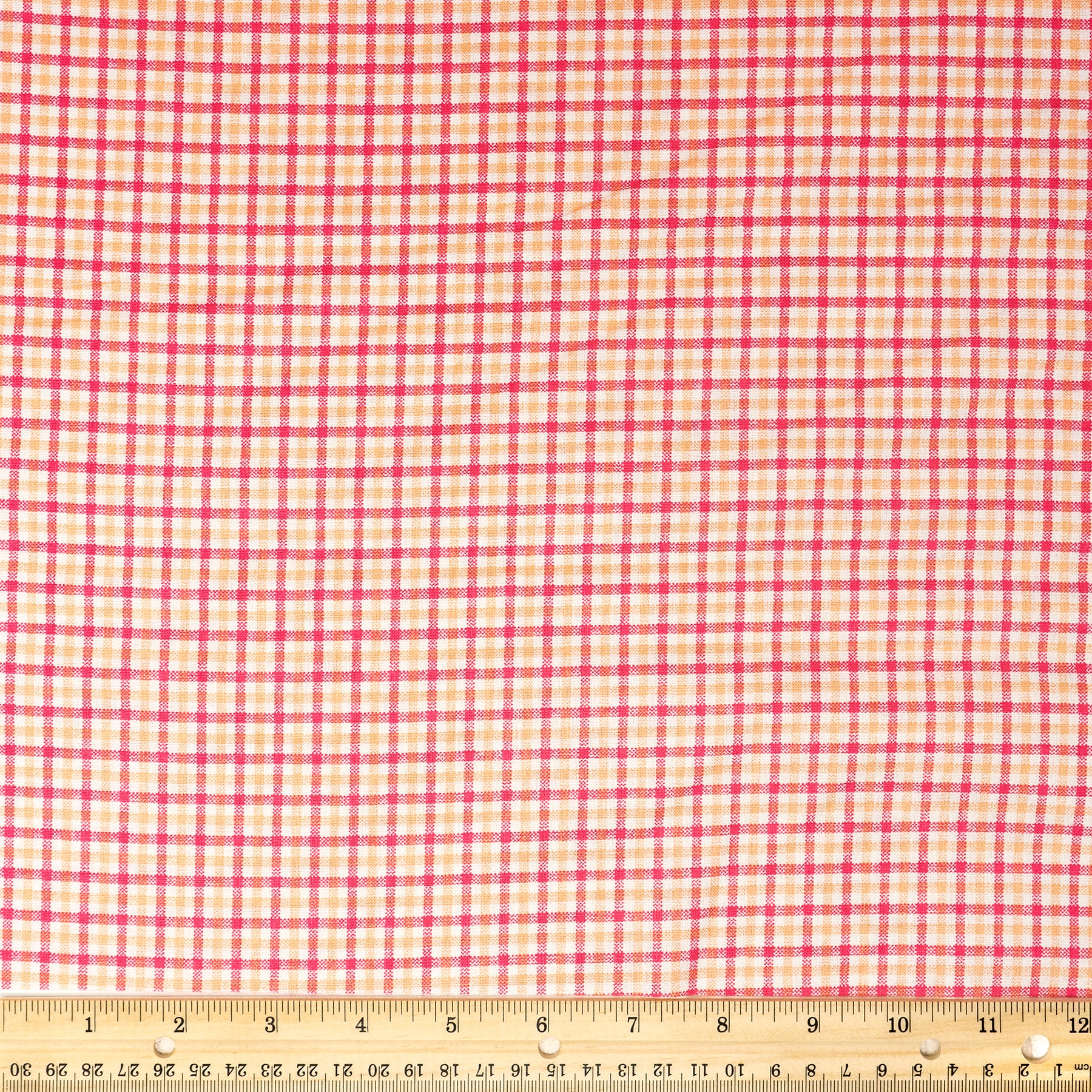 Waverly Inspirations Cotton 44" Plaid Coral Color Sewing Fabric by the Yard