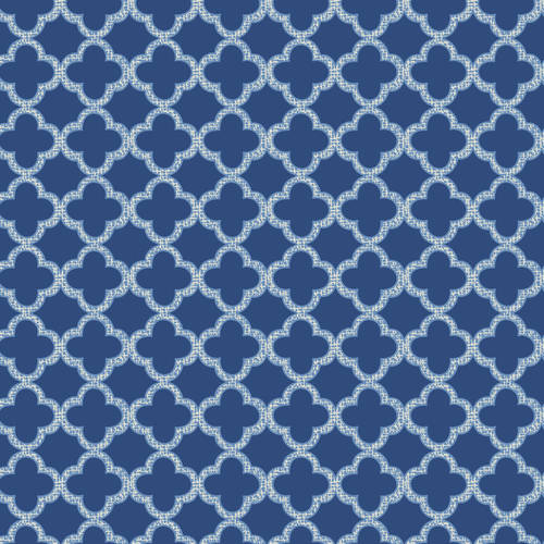 Waverly Inspirations 100% Cotton Duck 45" Medallion Blue Color Sewing Fabric by the Yard