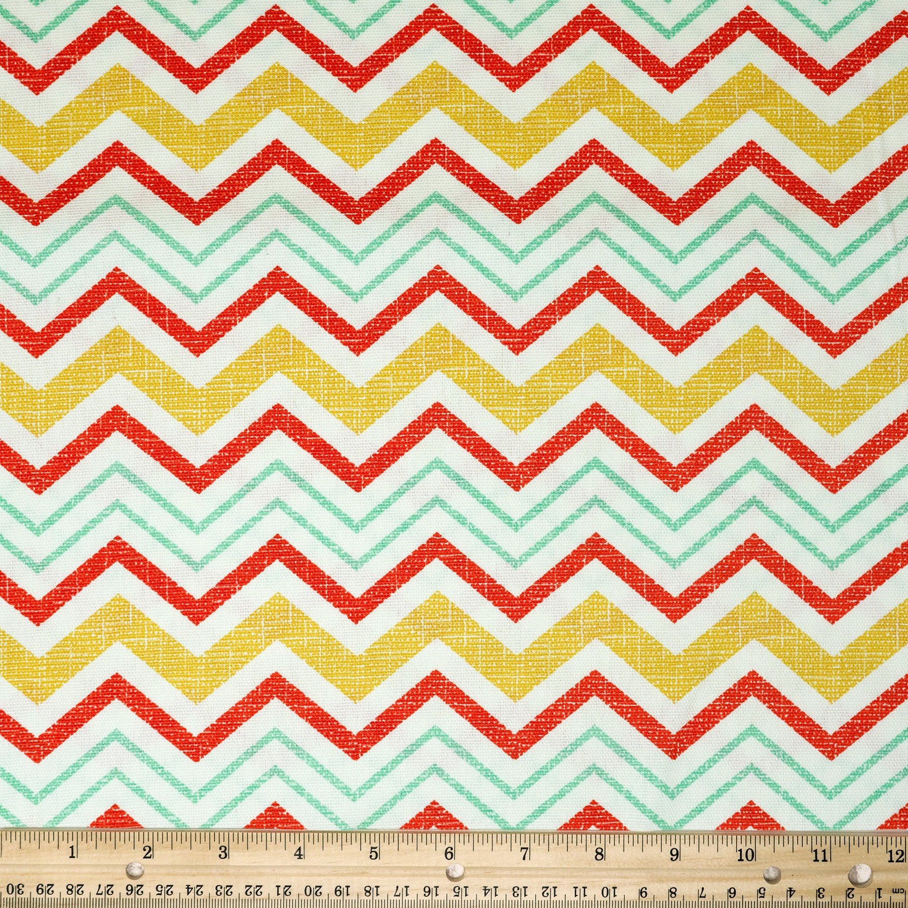 Waverly Inspirations 100% Cotton Duck 45" Width Chevron Papaya Color Sewing Fabric by the Yard
