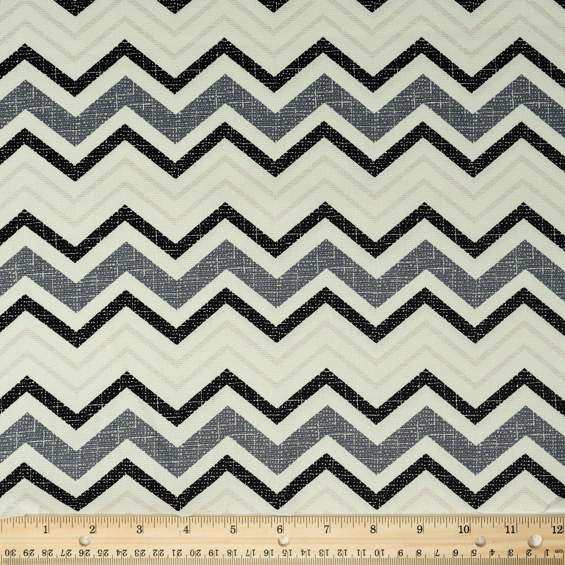 Waverly Inspirations Cotton Duck 45" Chevron Grey Color Sewing Fabric by the Yard
