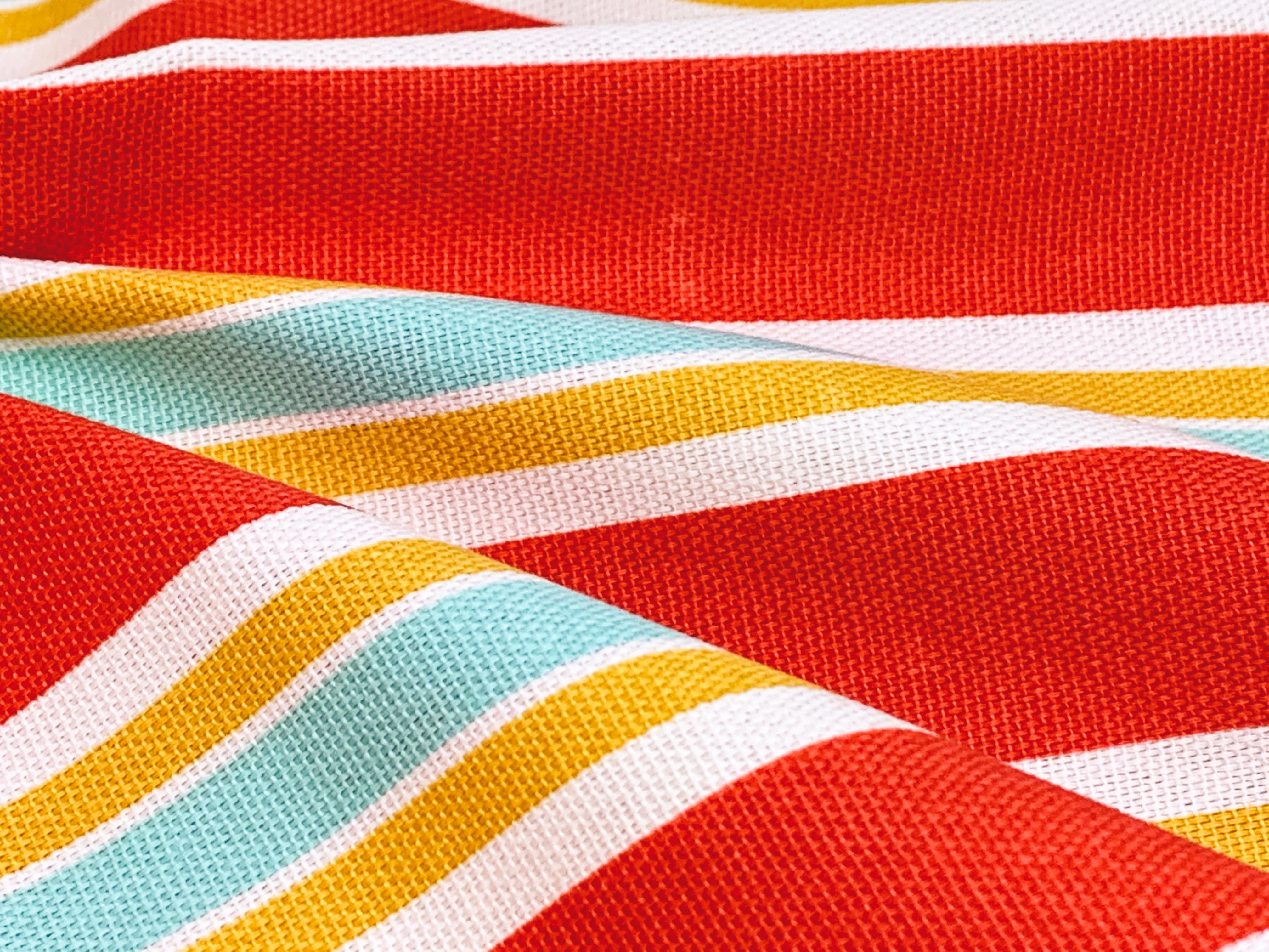 Waverly Inspirations 100% Cotton Duck 45" Width Large Stripe Print Sun Color Sewing Fabric by the Yard