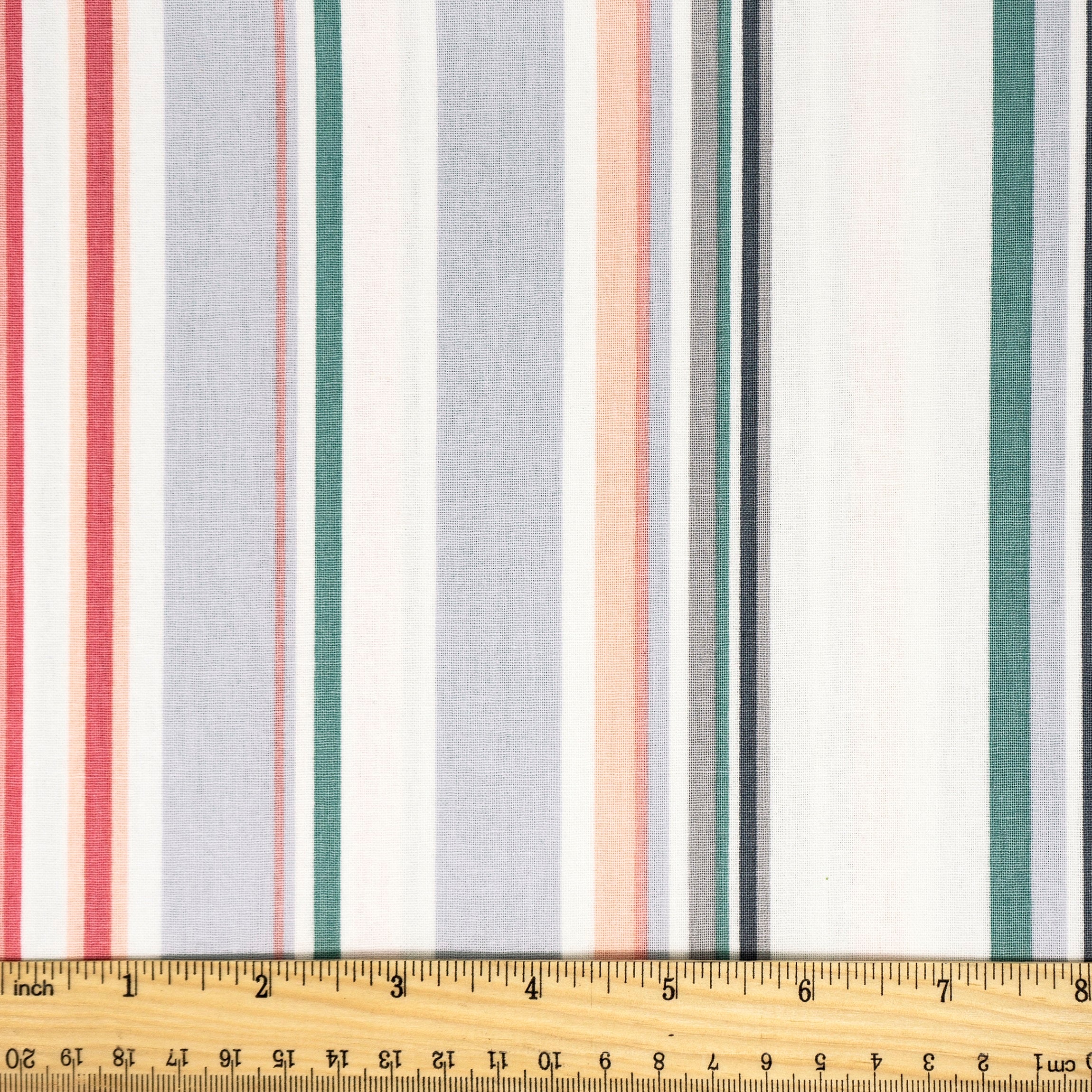 Waverly Inspirations 44" 100% Cotton Multi Stripe Sewing & Craft Fabric By the Yard, Multi-color