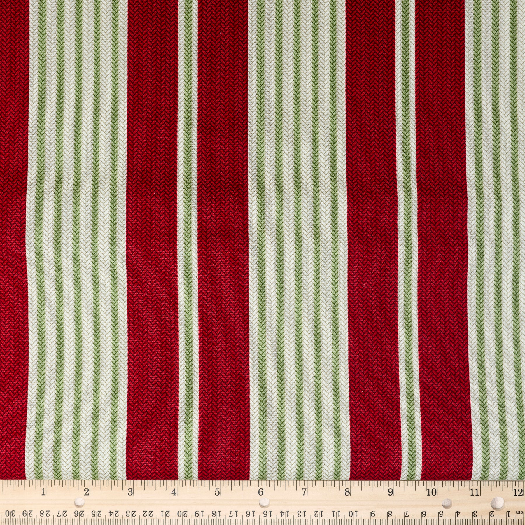 Waverly Inspirations 100% Cotton Duck 45" Texture Stripe Red Color Sewing Fabric by the Yard