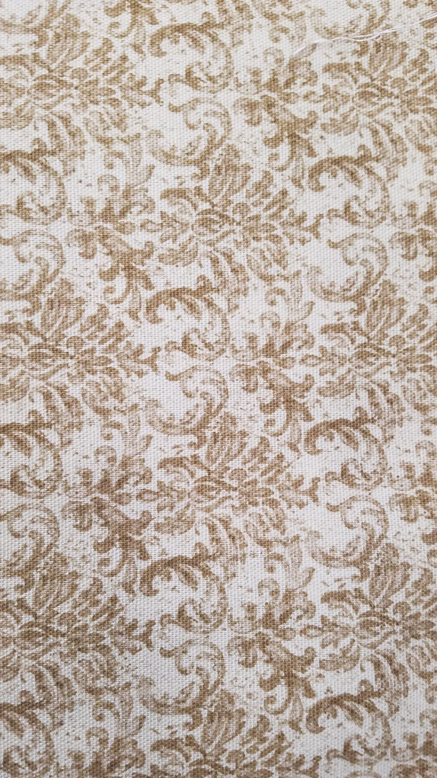 Waverly Inspirations 100% Cotton 44" Wide x 2 Yards Precut Damask Tonal Glitter Print Sewing & Crafting Fabric, 1 Each