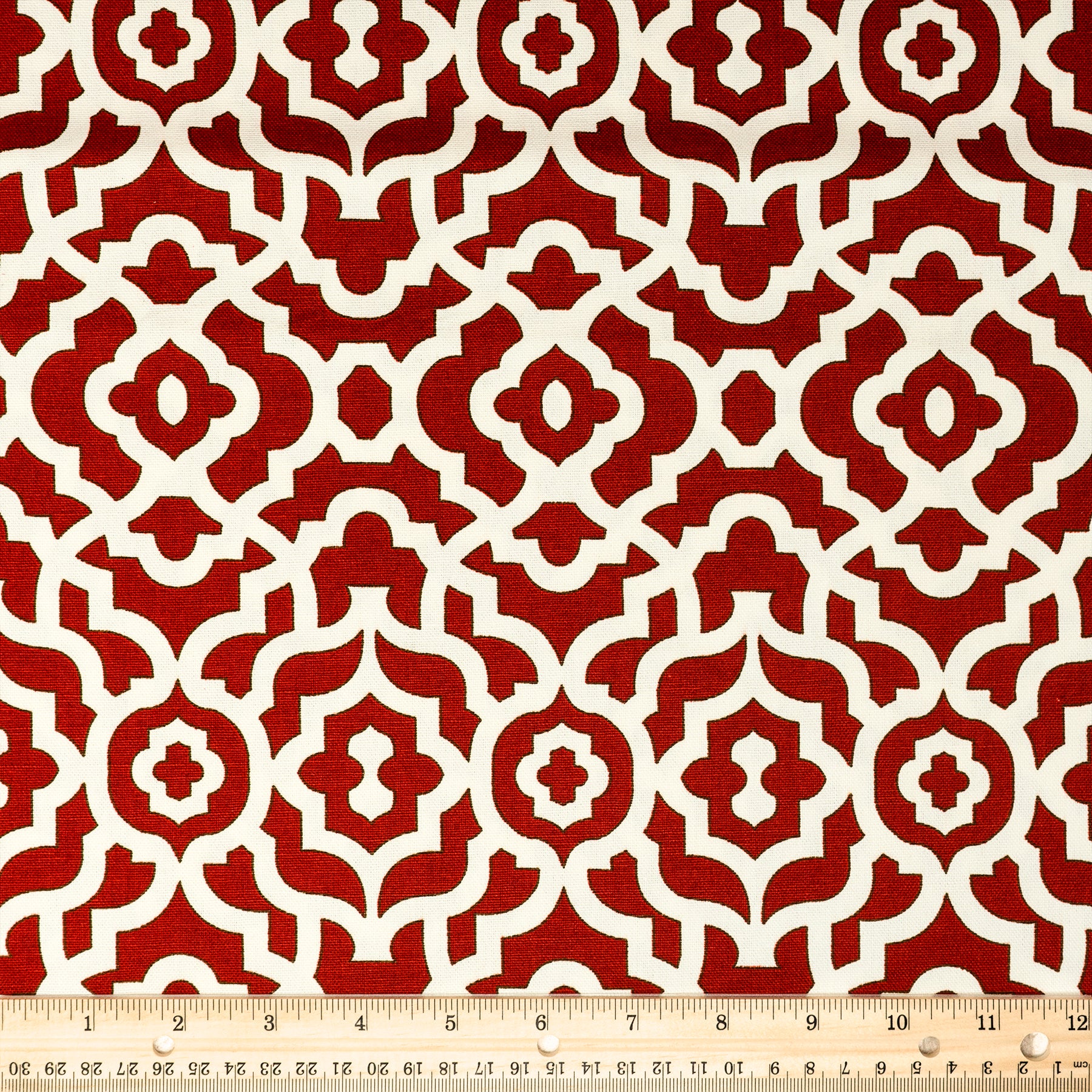 Waverly Inspirations 100% Cotton Duck 54" Lattice Red Color Sewing Fabric by the Yard