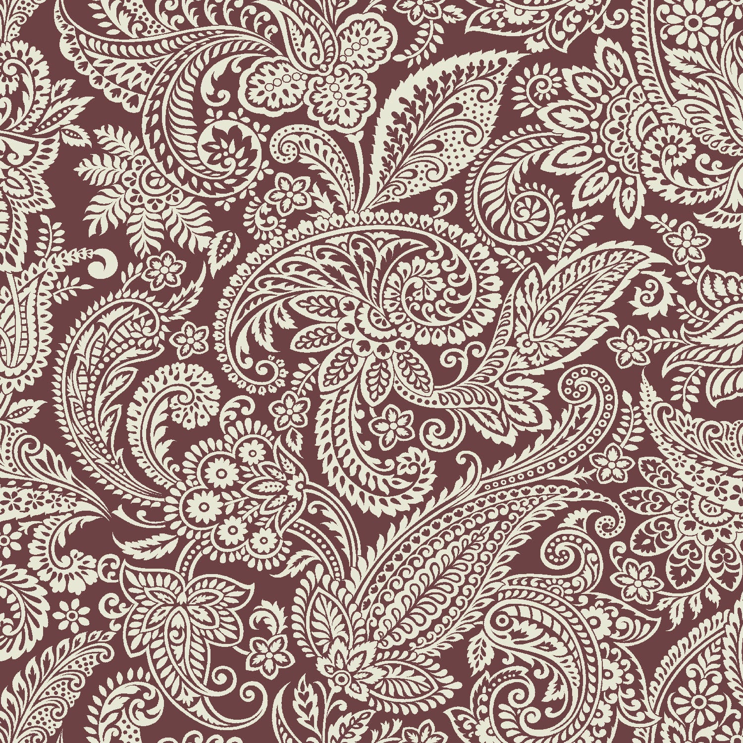 Waverly Inspirations 100% Cotton Duck 54" Width Graphic Paisley Red Color Sewing Fabric by the Yard