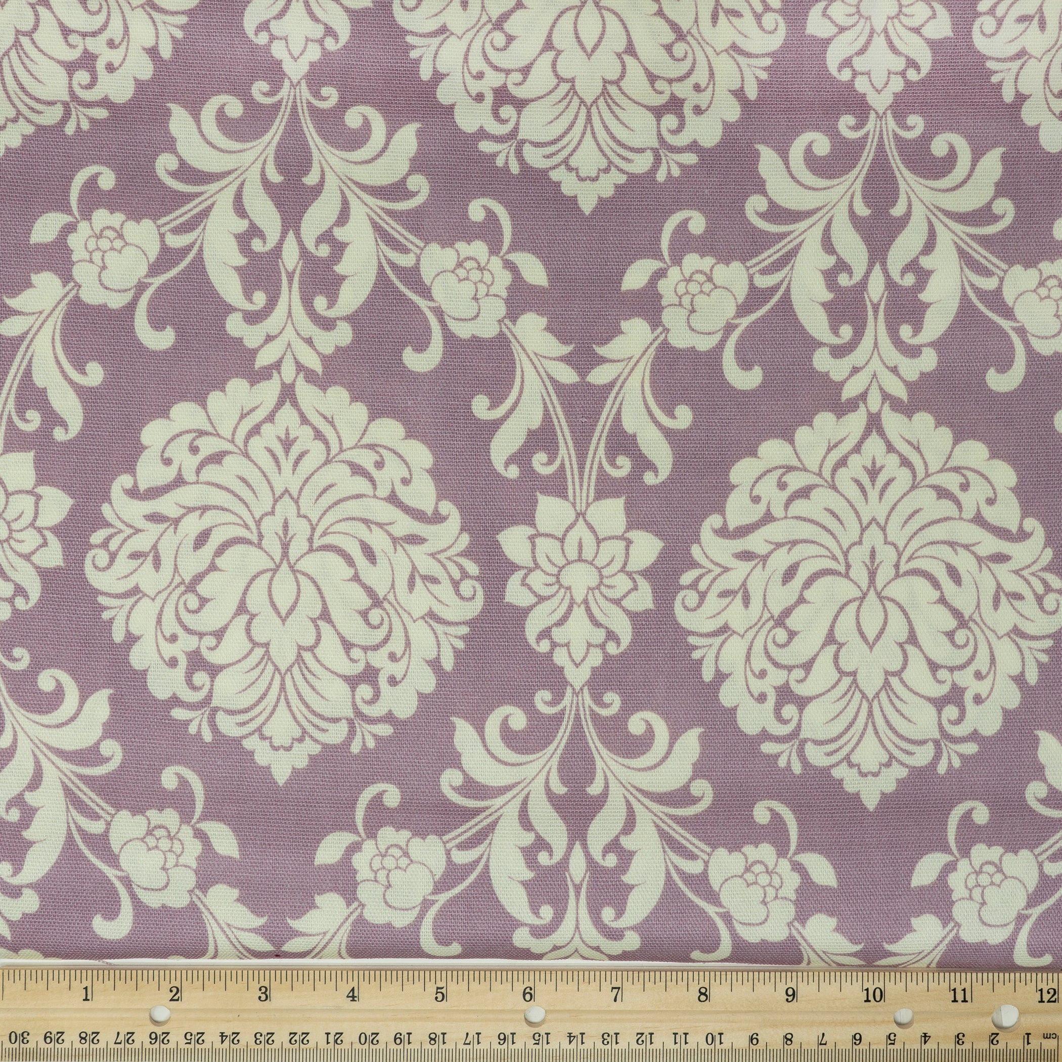 Waverly Inspirations 100% Cotton Duck 45" Width Small Damask Lilac Color Sewing Fabric by the Yard