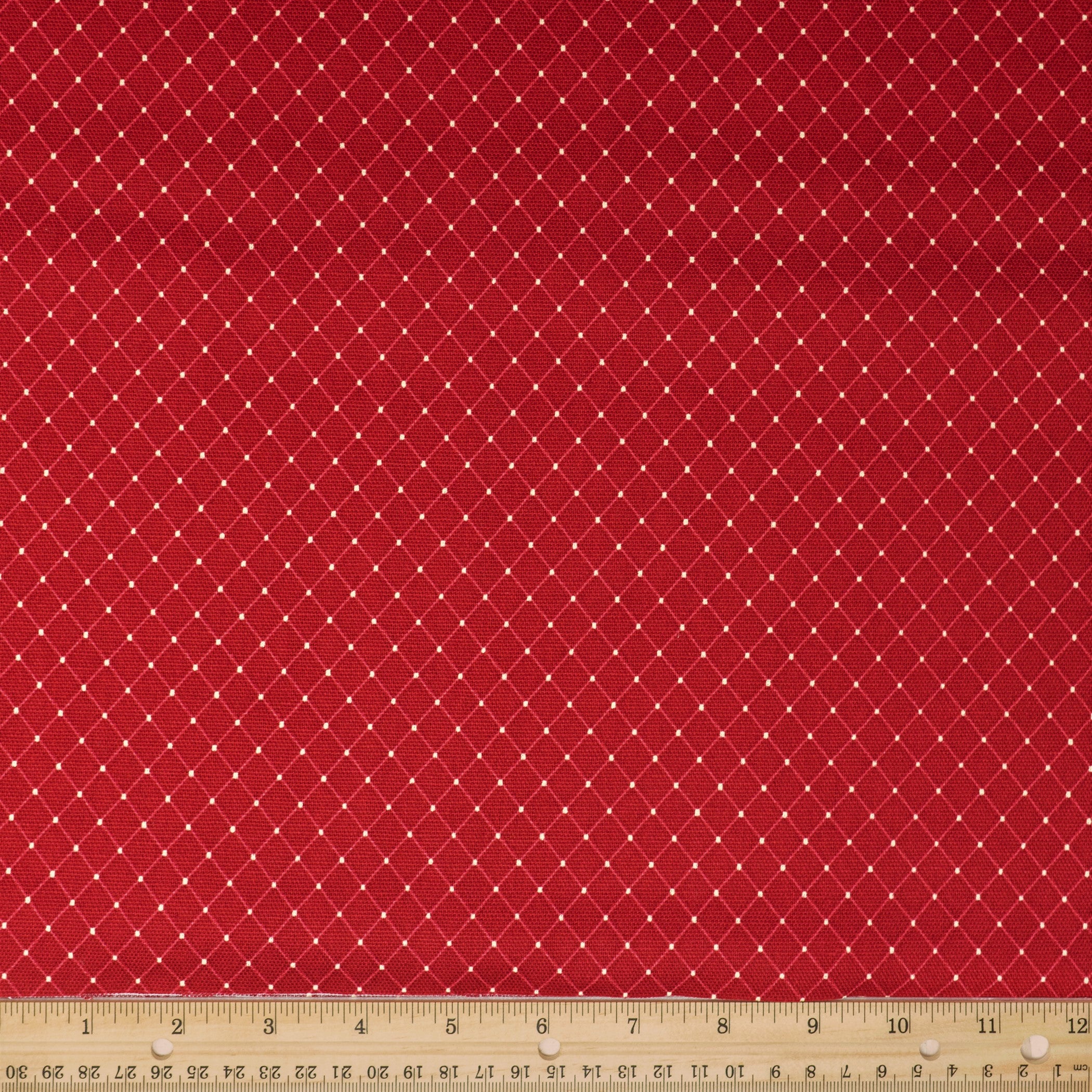 Waverly Inspirations 100% Cotton Duck 45" Width Diamond Ruby Color Sewing Fabric by the Yard