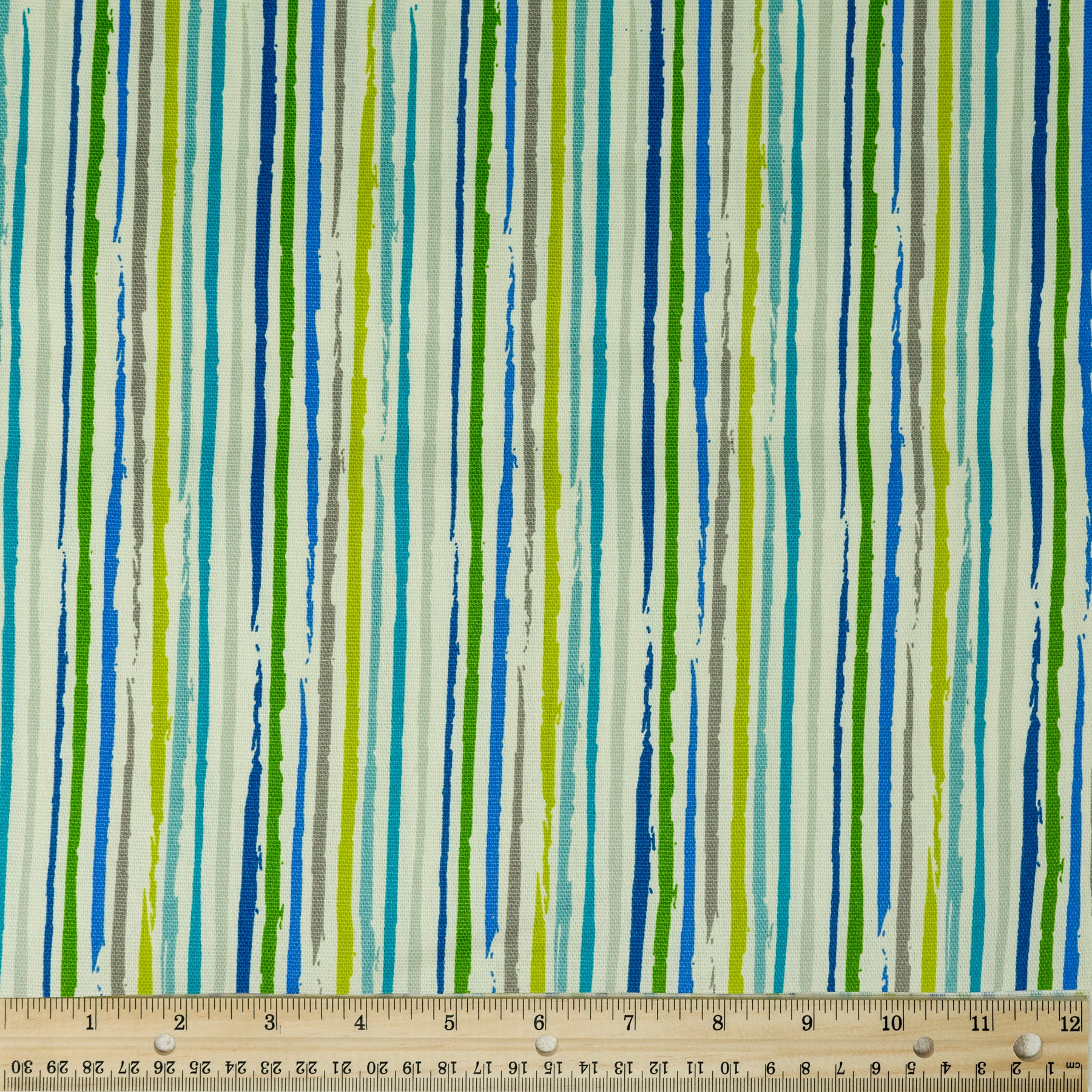 Waverly Inspirations 100% Cotton Duck 45" Width Mini Stripe Azure Color Sewing Fabric by the Yard