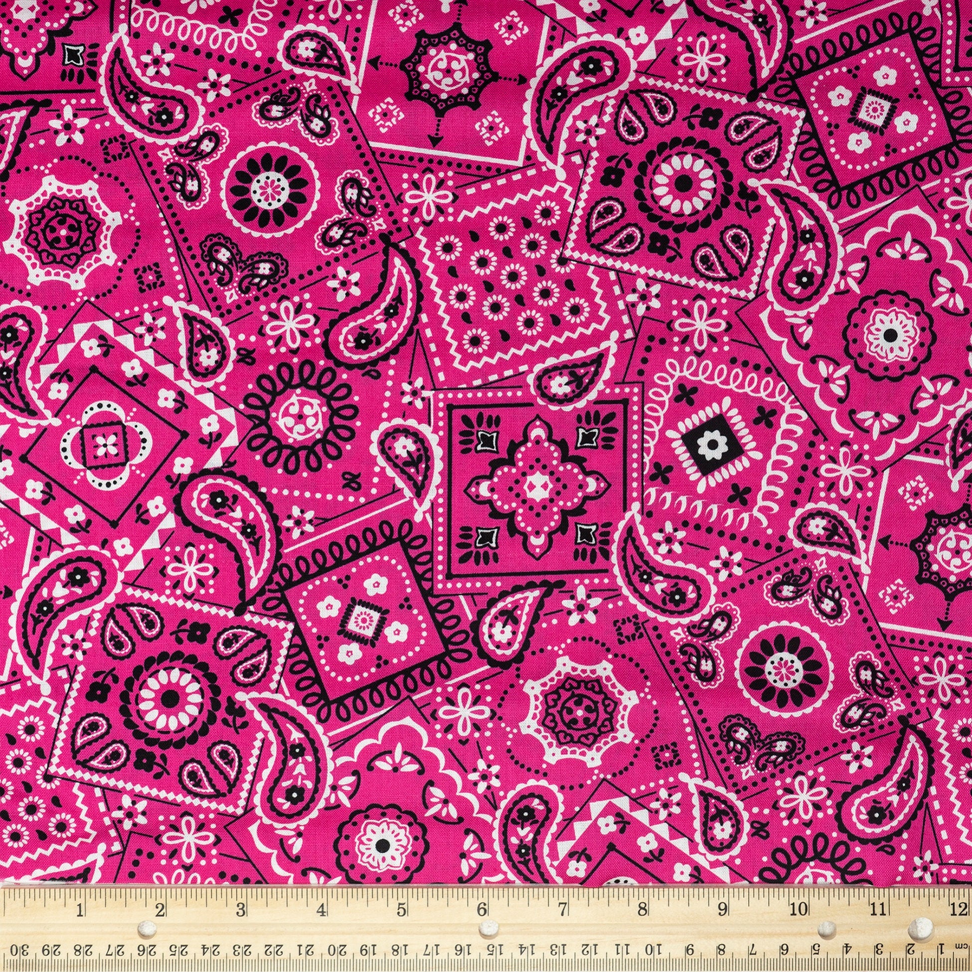 Waverly Inspirations Cotton 44" Bandana Magenta Color Sewing Fabric by the Yard