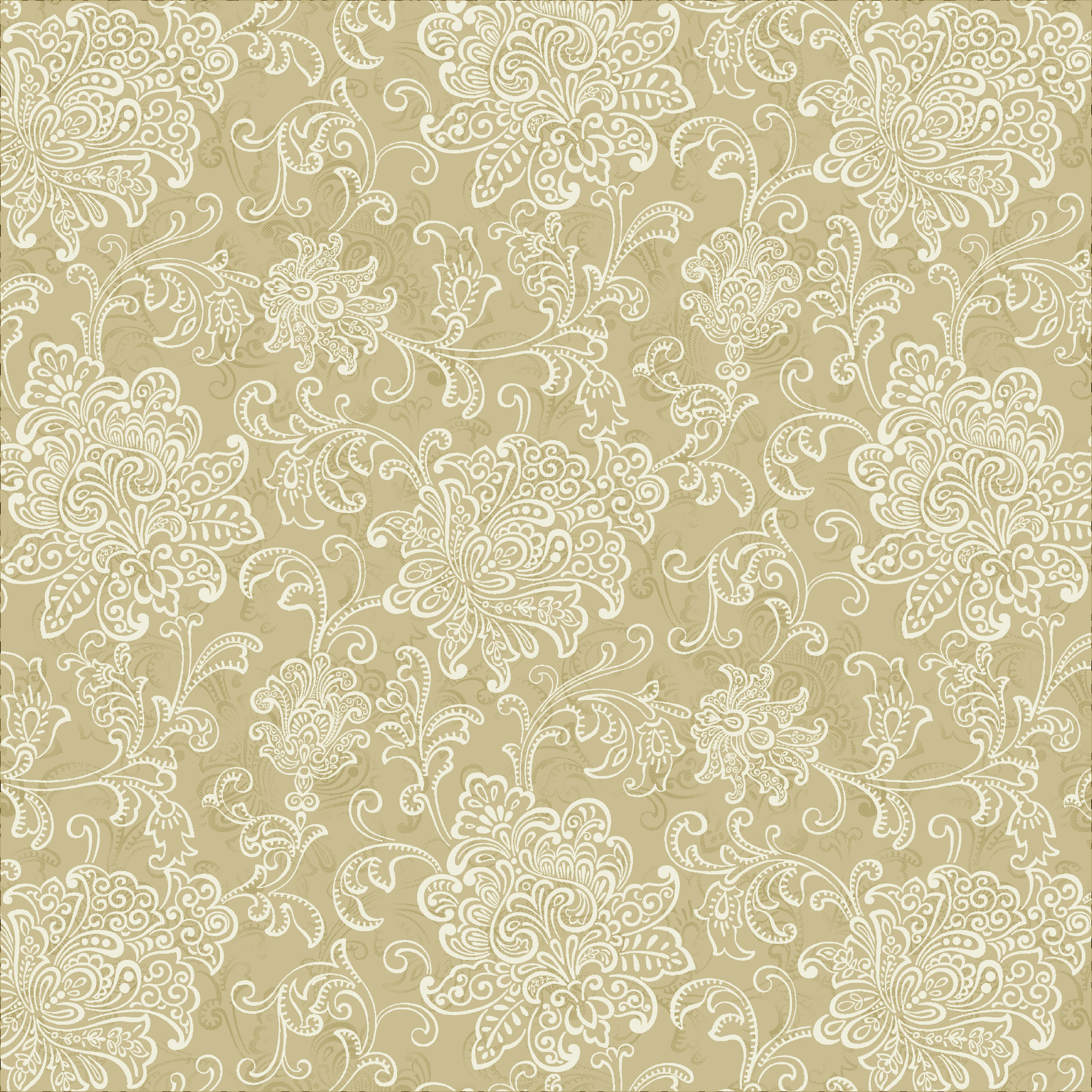 Waverly Inspirations 100% Cotton Duck 45" Width Scroll Chai Color Sewing Fabric by the Yard
