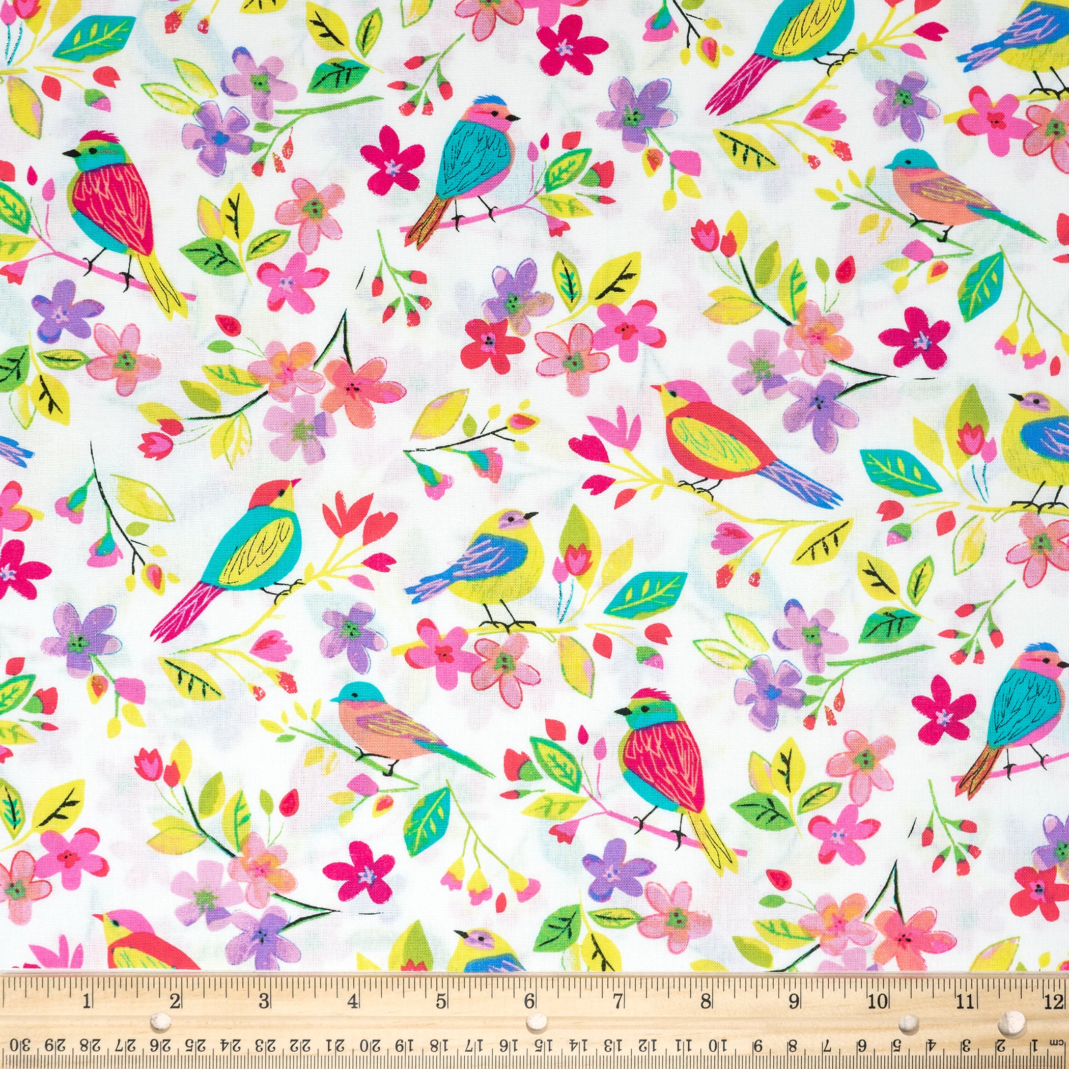 Waverly Inspirations Cotton 44" Big Bird Multicolor Sewing Fabric by the Yard