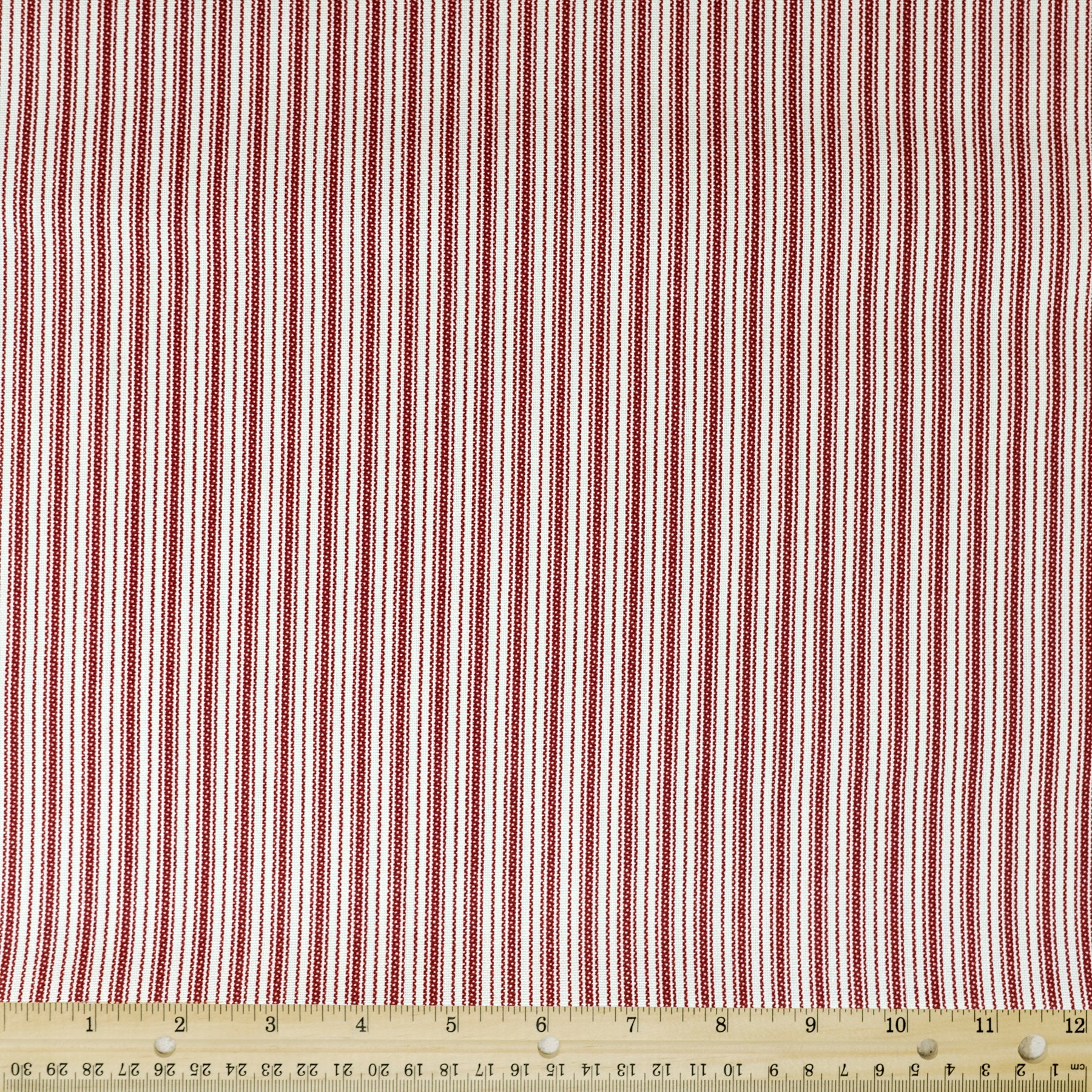 Waverly Inspirations 100% Cotton Duck 54" Ticking Red Color Sewing Fabric by the Yard