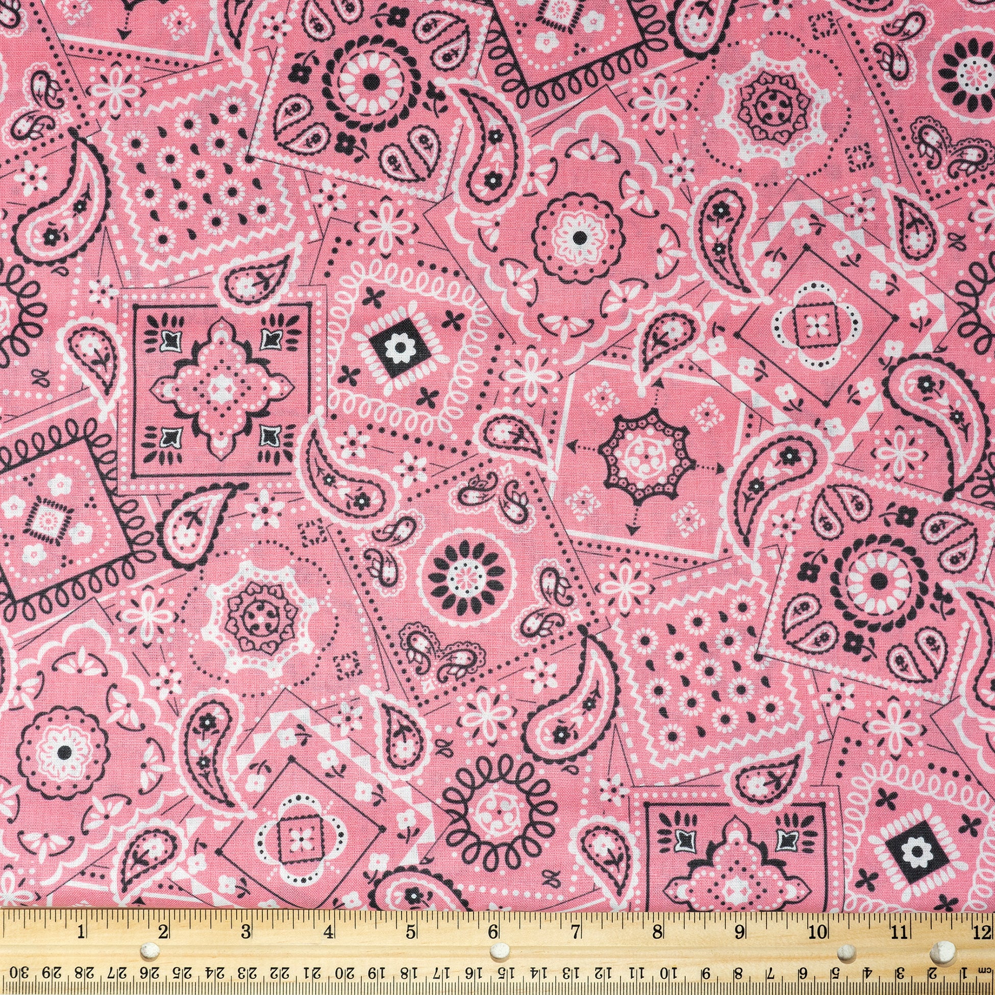 Waverly Inspirations Cotton 44" Bandana Pink Color Sewing Fabric by the Yard