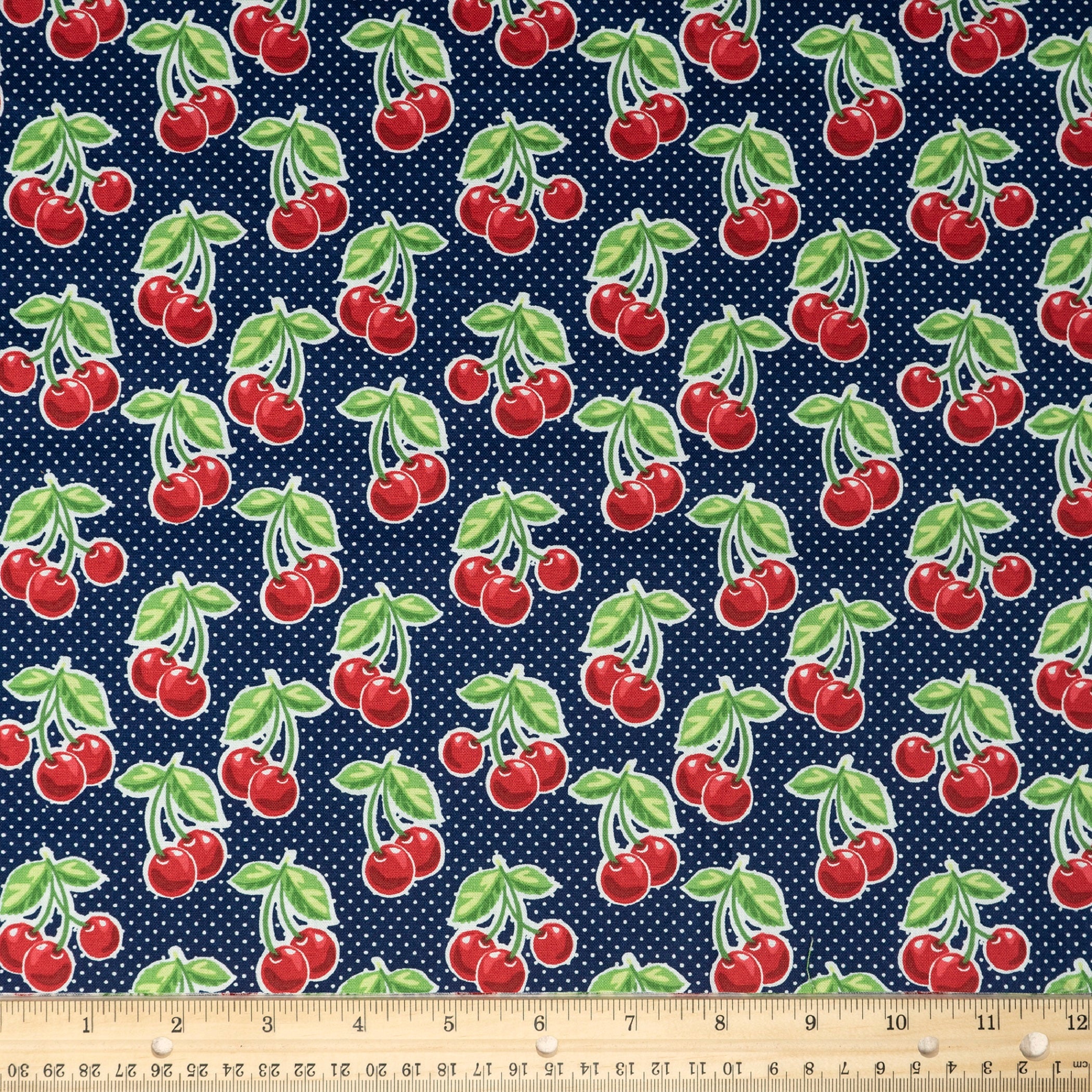 Waverly Inspirations Cotton 44" Anchor Cherries Ink Pint Color Sewing Fabric by the Yard