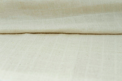 100% Cotton 52" Wide Natural Double Gauze Muslin. Sold by Yard, Unbleached, Off-White