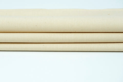 100% Cotton 44/45" Wide Solid Color Muslin, Bleached, White, by 5 Yards