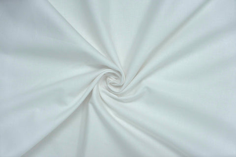 100% Cotton 44/45" Wide Solid Color Muslin, Bleached, White, by 100 Yards