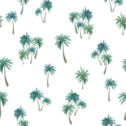 Stitch & Sparkle Fabrics, Tropical, Coconut Trees  Cotton Fabrics,  Quilt, Crafts, Sewing, Cut By The Yard