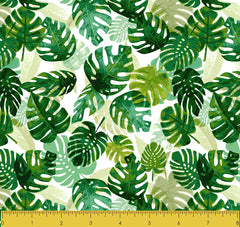 Stitch & Sparkle Fabrics, Tropical, Layering Tropical Leaves  Cotton Fabrics,  Quilt, Crafts, Sewing, Cut By The Yard