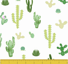 Stitch & Sparkle Fabrics, Tropical, Strong Cactus  Cotton Fabrics,  Quilt, Crafts, Sewing, Cut By The Yard