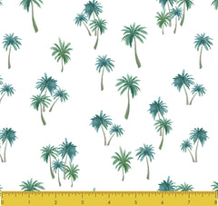 Stitch & Sparkle Fabrics, Tropical, Coconut Trees  Cotton Fabrics,  Quilt, Crafts, Sewing, Cut By The Yard