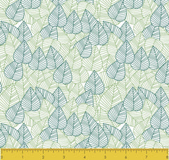 Stitch & Sparkle Fabrics, Tropical, Leaves With Lines Cotton Fabrics,  Quilt, Crafts, Sewing, Cut By The Yard