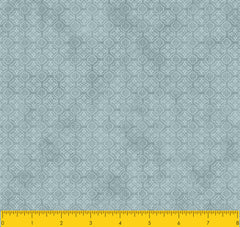 AVIARY-SS AY Square Stone Blue 100% Cotton Print fabric
