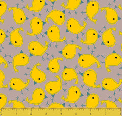 Stitch & Sparkle  Yellow chicks 100% Cotton Flannel Fabric 43" Wide, Quilt Crafts Cut By The Yard
