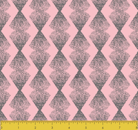 Stitch & Sparkle Mid-Centry-Cones Coral 100% Cotton Fabric 44" Wide, Quilt Crafts Cut by The Yard