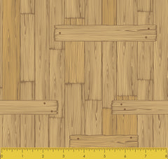 Stitch & Sparkle Tool Box-Wood Boards 100% Cotton Fabric 44" Wide, Quilt Crafts Cut by The Yard