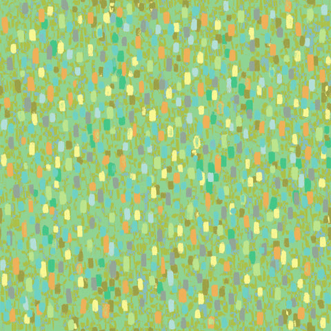 Stitch & Sparkle Impressionism Moment-Green 100% Cotton Fabric 44" Wide, Quilt Crafts Cut By The Yard