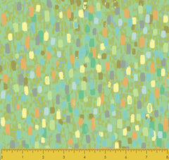 Stitch & Sparkle Impressionism Moment-Green 100% Cotton Fabric 44" Wide, Quilt Crafts Cut By The Yard