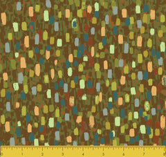 Stitch & Sparkle Impressionism Moment-Army 100% Cotton Fabric 44" Wide, Quilt Crafts Cut By The Yard
