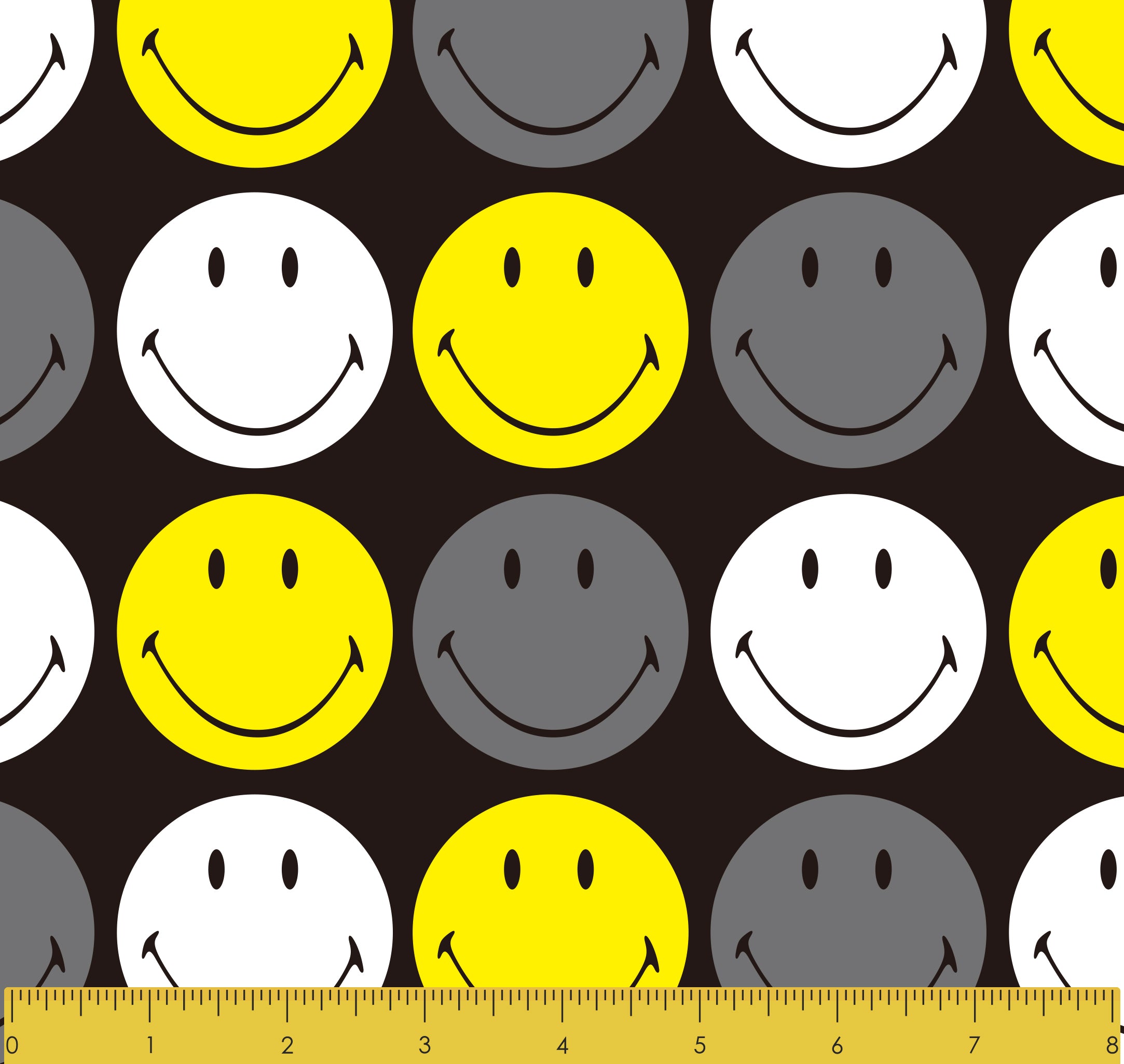 Stitch & Sparkle Smiley Originals Happy Faces 100% Cotton 44” Wide, Quilt Crafts Fabric, Cut by the Yard