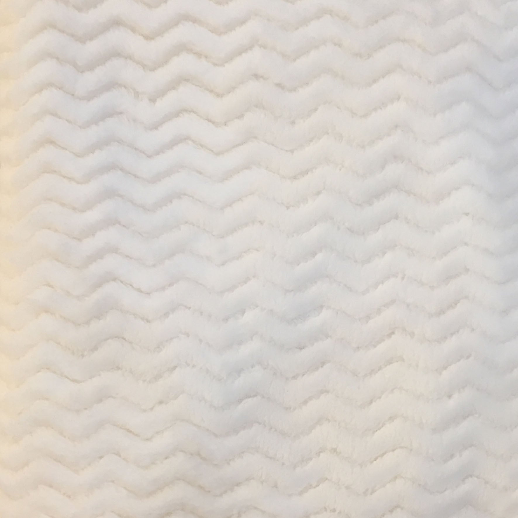 White chevron fleece--Baby honeycomb