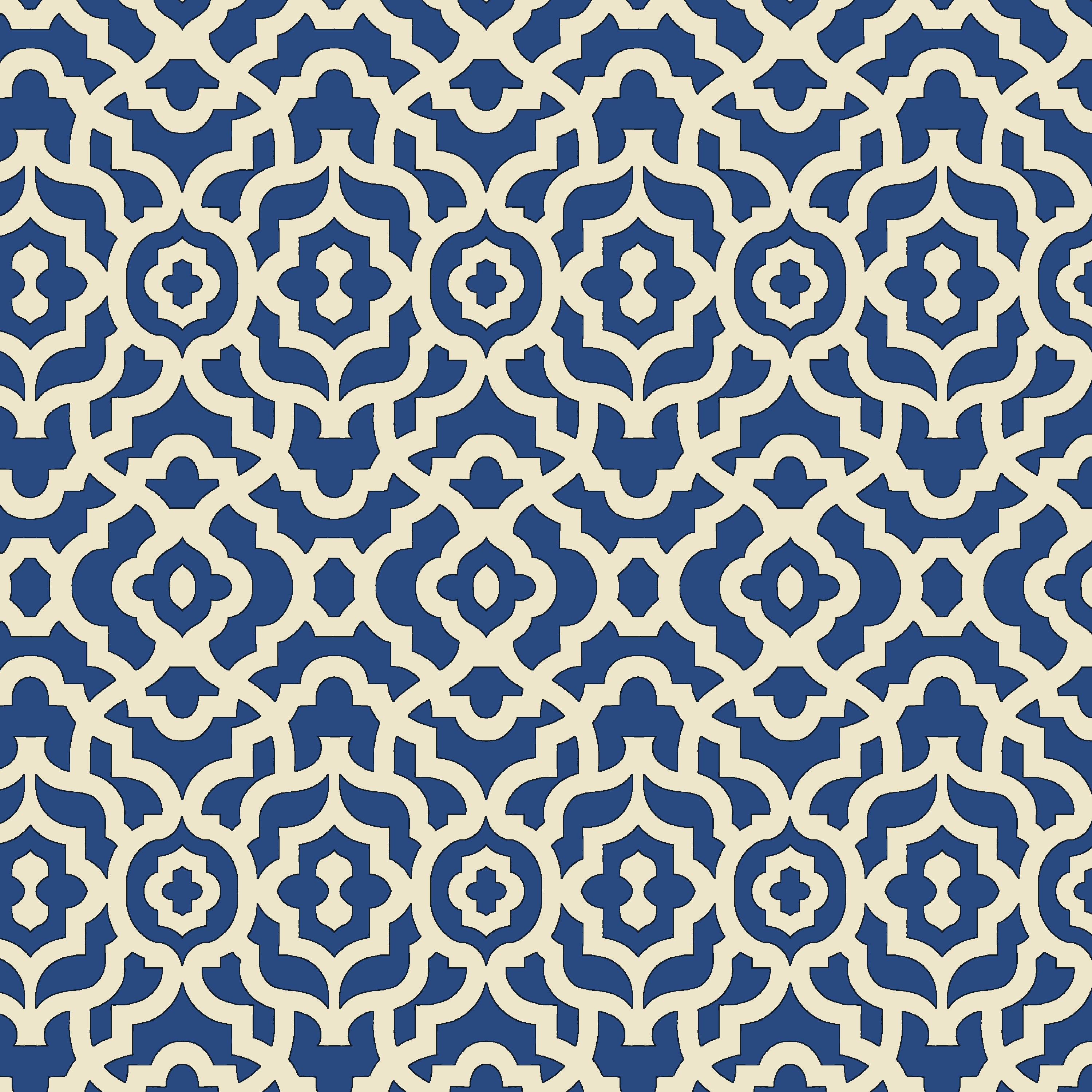 45'' Cotton Duck Canvas Lattice Blue