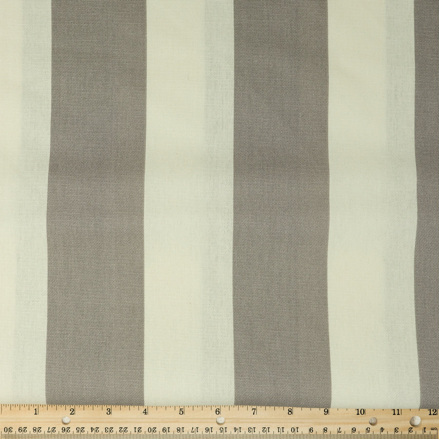 Waverly Inspirations 100% Cotton Duck 45" Width Stripe Grey Color Sewing Fabric by the Yard