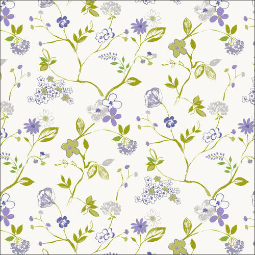 Waverly Inspirations Cotton 44" Sketch Floral Lilac Color Sewing Fabric by the Yard