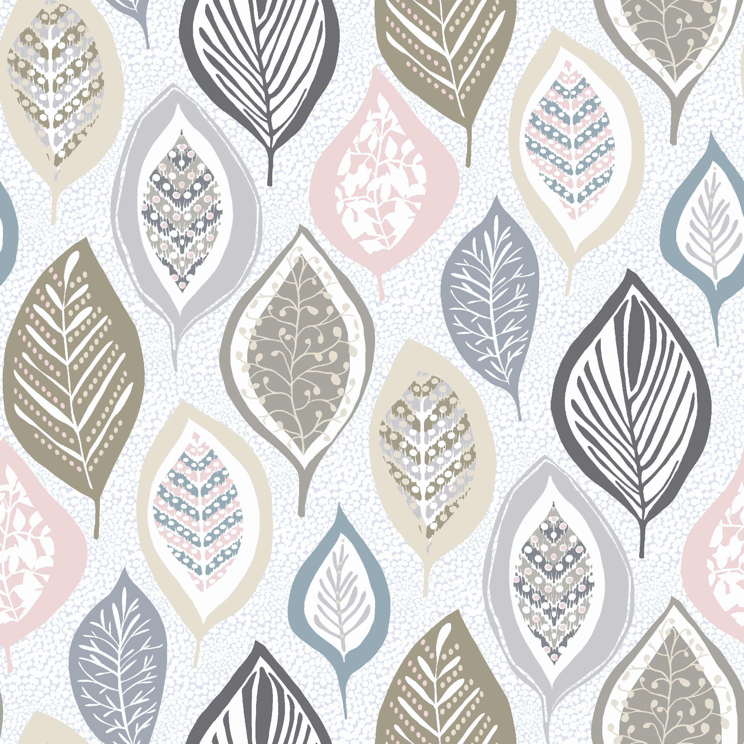 Waverly Inspirations Cotton 44" Organice Leaves Neutral Color Sewing Fabric by the Yard