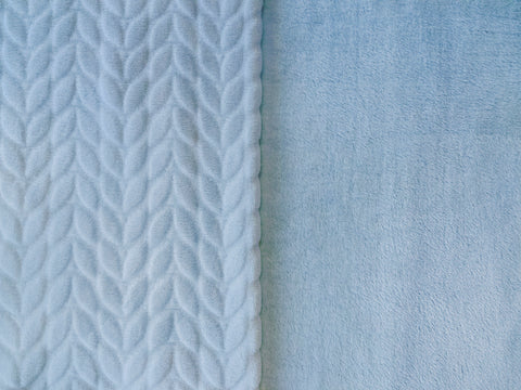 Stitch & Sparkle 100% Polyester Squiggly Minky  Fleece, Cloud, Blanket Fabric, Apparel Fabric, Nurcery Fabric, 60'', 245Gsm