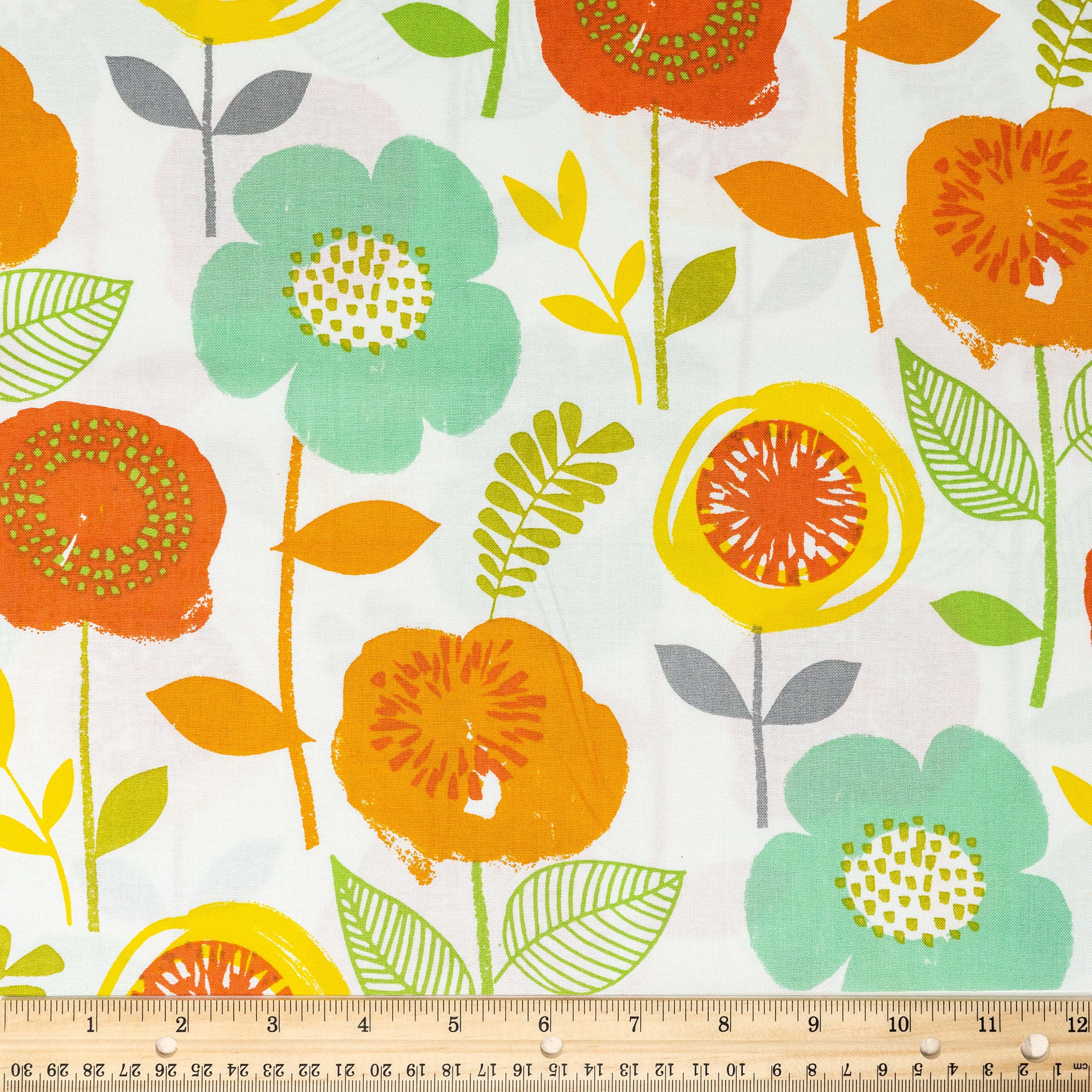 Waverly Inspirations Cotton 44" Bloom Orange Color Sewing Fabric by the Yard