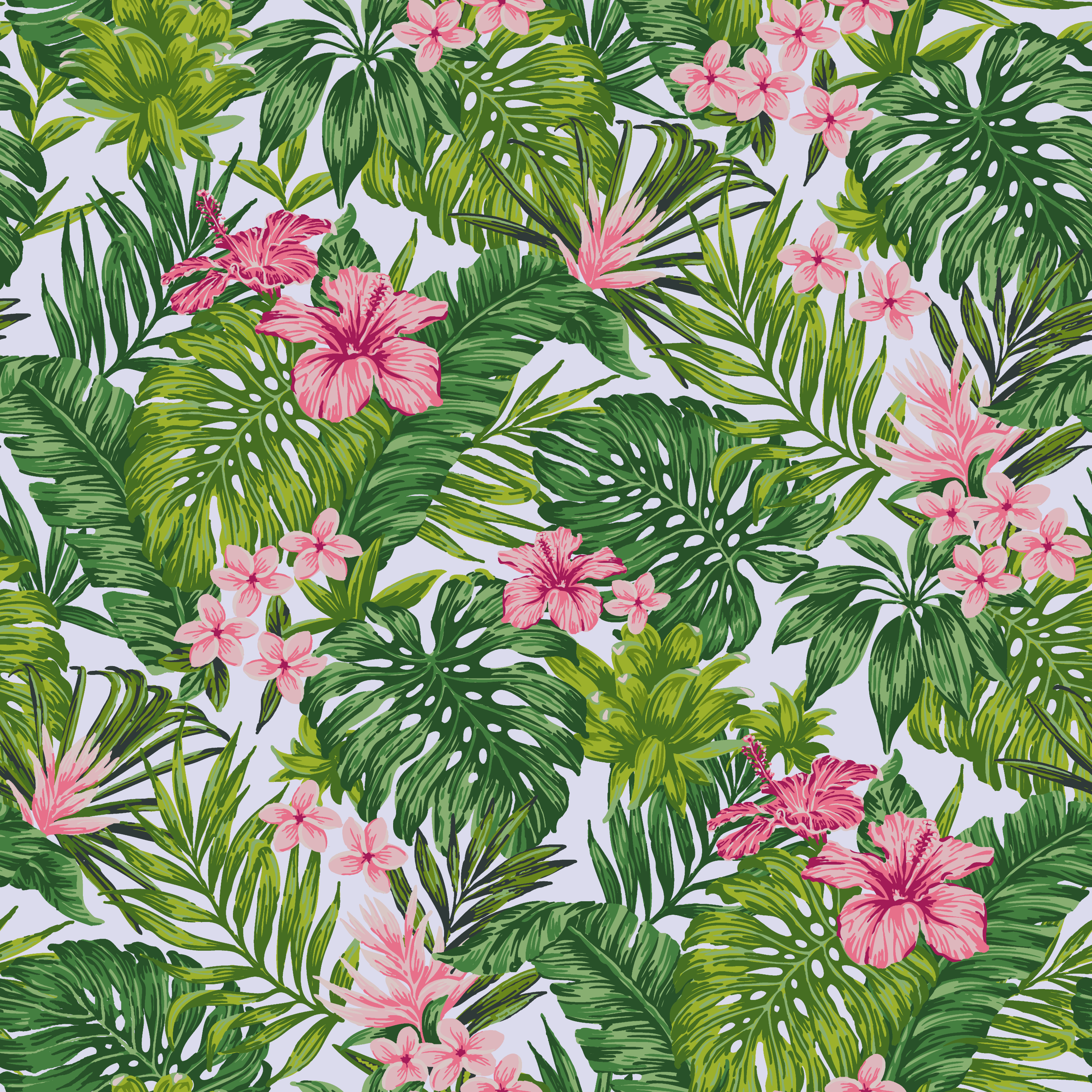 Waverly Inspirations 100% Cotton 45" Width Tropical Print Pink Color Sewing Fabric by the Yard